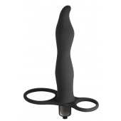 Черная вибронасадка для двойного проникновения Flirtini - 15,9 см. - Lola Games - купить с доставкой в Жуковском