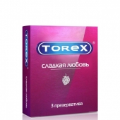Презервативы Torex  Сладкая любовь  с ароматом клубники - 3 шт. - Torex - купить с доставкой в Жуковском