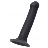 Черный фаллос на присоске Silicone Bendable Dildo M - 18 см. - Strap-on-me - купить с доставкой в Жуковском