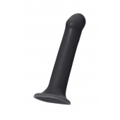 Черный фаллос на присоске Silicone Bendable Dildo L - 19 см. - Strap-on-me - купить с доставкой в Жуковском