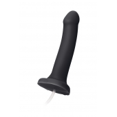 Черный фаллос с имитацией эякуляции Silicon Cum Dildo L - 19,6 см. - Strap-on-me - купить с доставкой в Жуковском