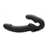 Черный безремневой страпон Urge Silicone Strap On с пультом ДУ - 24 см. - XR Brands - купить с доставкой в Жуковском