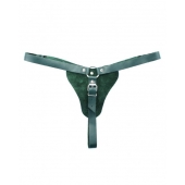 Изумрудные трусики с кольцом для страпона Ladys Arsenal - БДСМ Арсенал - купить с доставкой в Жуковском
