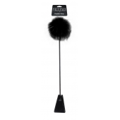 Черный стек Feather Crop с пуховкой на конце - 53,3 см. - Pipedream - купить с доставкой в Жуковском