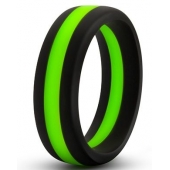 Черно-зеленое эрекционное кольцо Silicone Go Pro Cock Ring - Blush Novelties - в Жуковском купить с доставкой