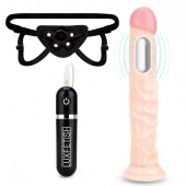 Регулируемые трусики с вибрирующей насадкой - 21 см. - Lux Fetish - купить с доставкой в Жуковском