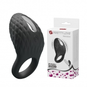 Черное эрекционное виброкольцо с рельефным дизайном Heloise - Baile - в Жуковском купить с доставкой