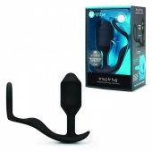 Черное эрекционное кольцо с анальным плагом Snug   Tug - b-Vibe - в Жуковском купить с доставкой