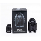 Темно-серый инновационный мужской осциллятор PULSE SOLO LUX с пультом ДУ - Hot Octopuss - в Жуковском купить с доставкой