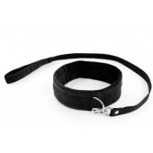 Черный ошейник My Rules с поводком - БДСМ Арсенал - купить с доставкой в Жуковском