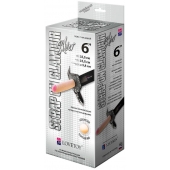 Пояс-трусики с насадкой Glamour Silver - 15,5 см. - LOVETOY (А-Полимер) - купить с доставкой в Жуковском