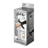 Пояс-трусики с насадкой Glamour - 17 см. - LOVETOY (А-Полимер) - купить с доставкой в Жуковском