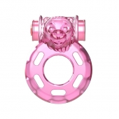Розовое эрекционное кольцо с вибрацией Pink Bear - Baile - в Жуковском купить с доставкой