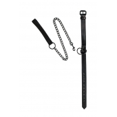 Черный ошейник Sin с поводком - Lola Games - купить с доставкой в Жуковском