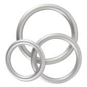 Набор из 3 эрекционных колец под металл Metallic Silicone Cock Ring Set - Orion - в Жуковском купить с доставкой