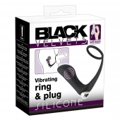 Черное эрекционное кольцо с анальной вибропробкой Vibrating Ring   Plug - Orion - в Жуковском купить с доставкой