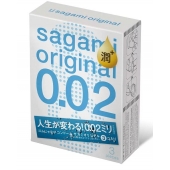 Ультратонкие презервативы Sagami Original 0.02 Extra Lub с увеличенным количеством смазки - 3 шт. - Sagami - купить с доставкой в Жуковском