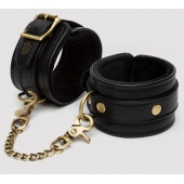 Черные оковы на ноги Bound to You Faux Leather Ankle Cuffs - Fifty Shades of Grey - купить с доставкой в Жуковском