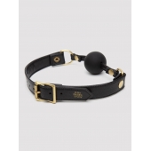 Черный кляп-шар Bound to You Faux Leather Ball Gag - Fifty Shades of Grey - купить с доставкой в Жуковском
