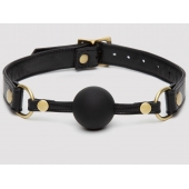 Черный кляп-шар Bound to You Faux Leather Ball Gag - Fifty Shades of Grey - купить с доставкой в Жуковском