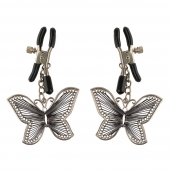 Зажимы на соски с бабочками Butterfly Nipple Clamps - Pipedream - купить с доставкой в Жуковском