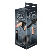 Черный женский пояс BEST SELECT с 3 насадками и вибрацией - LOVETOY (А-Полимер) - купить с доставкой в Жуковском