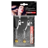 Оригинальные зажимы на соски с желтыми шариками - Notabu - купить с доставкой в Жуковском