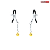 Оригинальные зажимы на соски с желтыми шариками - Notabu - купить с доставкой в Жуковском