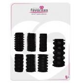Набор из 7 черных насадок PENIS SLEEVES SET - Dream Toys - в Жуковском купить с доставкой