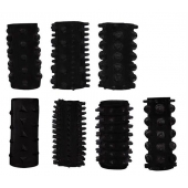 Набор из 7 черных насадок PENIS SLEEVES SET - Dream Toys - в Жуковском купить с доставкой