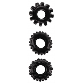 Набор из 3 черных эрекционных колец SET OF 3 COCKRINGS - Dream Toys - в Жуковском купить с доставкой
