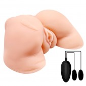 Телесная вибровагина Julie с 2 рабочими отверстиями - Baile - в Жуковском купить с доставкой