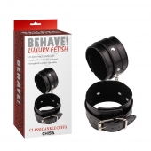 Черные оковы Classic Ankle Cuffs - Chisa - купить с доставкой в Жуковском