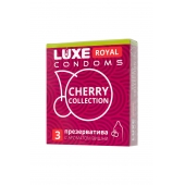 Презервативы с ароматом вишни LUXE Royal Cherry Collection - 3 шт. - Luxe - купить с доставкой в Жуковском