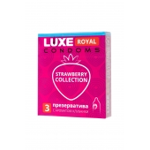 Презервативы с ароматом клубники LUXE Royal Strawberry Collection - 3 шт. - Luxe - купить с доставкой в Жуковском