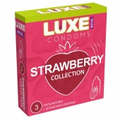 Презервативы с ароматом клубники LUXE Royal Strawberry Collection - 3 шт. - Luxe - купить с доставкой в Жуковском