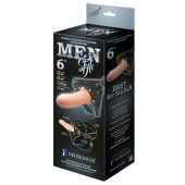 Телесный пустотелый харнесс MEN Style - 17,5 см. - LOVETOY (А-Полимер) - купить с доставкой в Жуковском