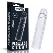 Прозрачная насадка-удлинитель Flawless Clear Penis Sleeve Add 1 - 15,5 см. - Lovetoy - в Жуковском купить с доставкой