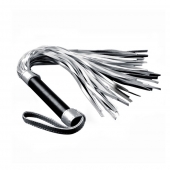 Серебристая плетка Struggle My Flogger с черной ручкой - 45 см. - Lovetoy - купить с доставкой в Жуковском