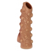 Телесная насадка с бугорками и открытой головкой Nude Sleeve M - 12 см. - KOKOS - в Жуковском купить с доставкой