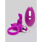 Лиловое виброкольцо с пультом ДУ Remote Control Cock Ring - Happy Rabbit - в Жуковском купить с доставкой