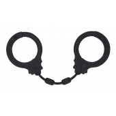 Черные силиконовые наручники Suppression - Lola Games - купить с доставкой в Жуковском