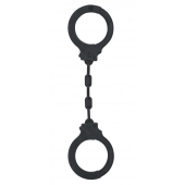 Черные силиконовые наручники Suppression - Lola Games - купить с доставкой в Жуковском