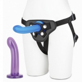 Страпон унисекс Beginners Strap-On с 2 насадками - 15 и 13 см. - Lux Fetish - купить с доставкой в Жуковском