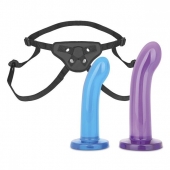 Страпон унисекс Beginners Strap-On с 2 насадками - 15 и 13 см. - Lux Fetish - купить с доставкой в Жуковском