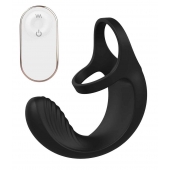 Черный анальный стимулятор с эрекционными кольцами Remote Couple Teaser - Dream Toys - в Жуковском купить с доставкой