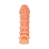 Телесная закрытая насадка с пупырышками Cock Sleeve Size M - 15,6 см. - KOKOS - в Жуковском купить с доставкой