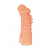 Телесная закрытая насадка с шершавой головкой Cock Sleeve Size M - 15,6 см. - KOKOS - в Жуковском купить с доставкой