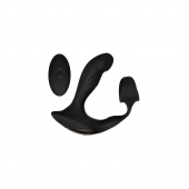 Черный вибромассажер простаты с эрекционным кольцом Strapped   Tapped - Zero Tolerance - в Жуковском купить с доставкой