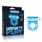 Голубое, светящееся в темноте эрекционное виброкольцо Lumino Play Vibrating Penis Ring - Lovetoy - в Жуковском купить с доставкой